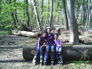 Uff, un tronc d'arbre pour se reposer !