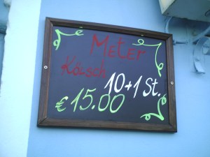 1 mètre de bière...