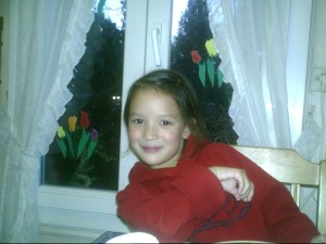 Miss Maayan in our kitchen 