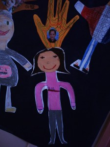 Devant la classe CE1 B le 13 décembre 2008